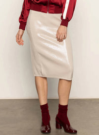 Sanctuary Sparkle Sequin Pencil Midi Skirt in ink - women's skirt