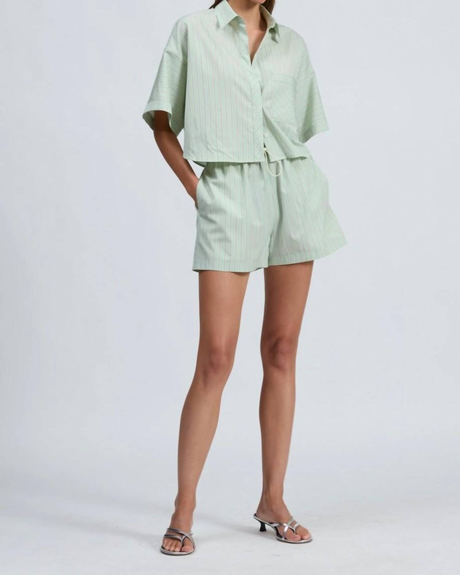 Rag & Bone Marin Striped Shirt in multicolor - women's t-shirt