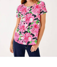Lilly Pulitzer Key West Top in onyx party all the time - women's t-shirt