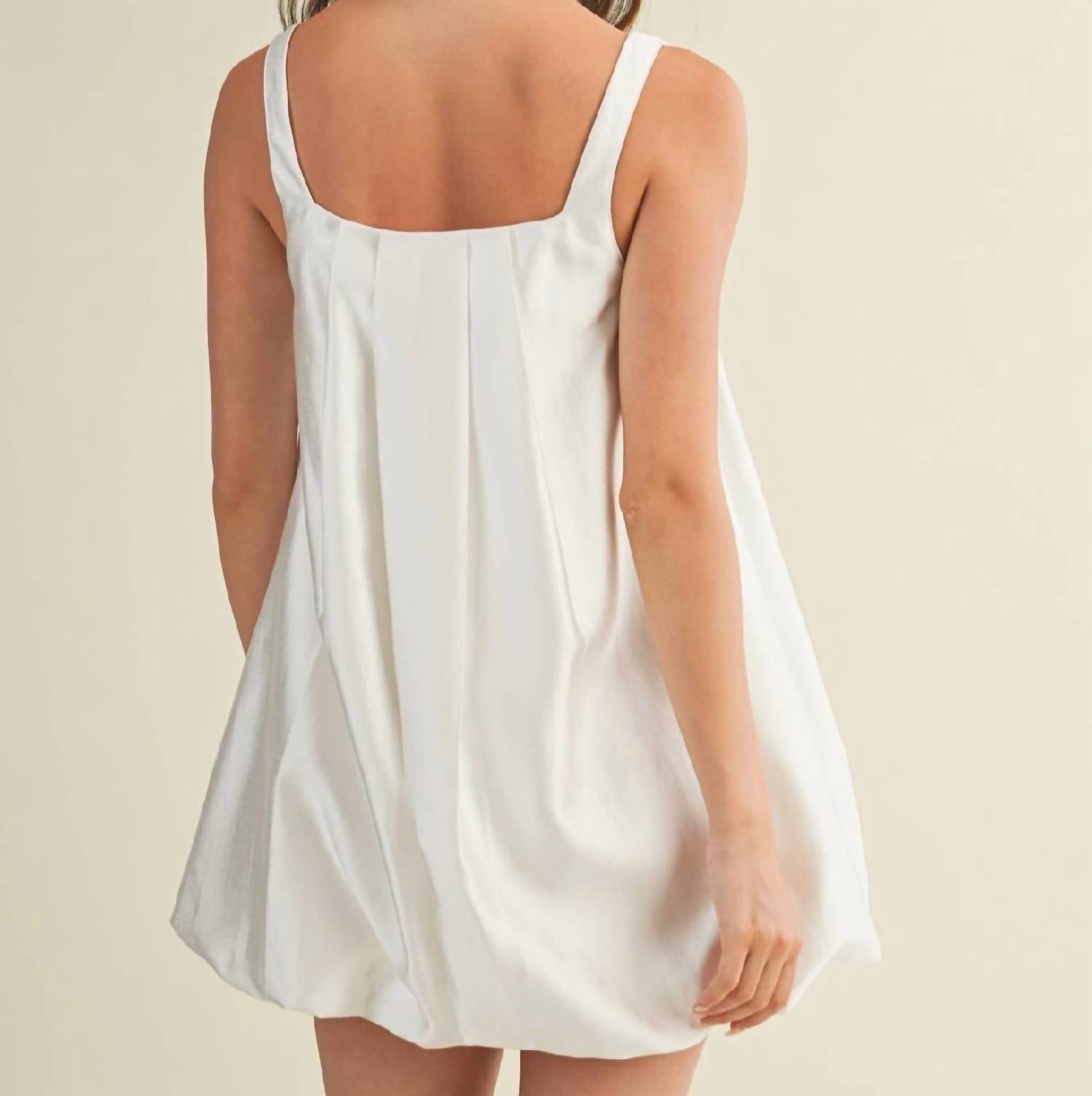 Mustard Seed - No Filter Bubble Hem Dress - White