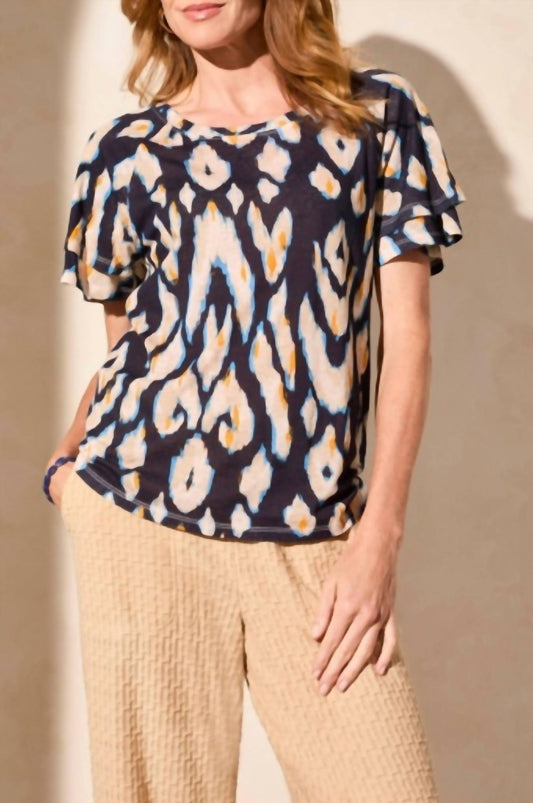 Tribal - Ruffle Sleeve Top