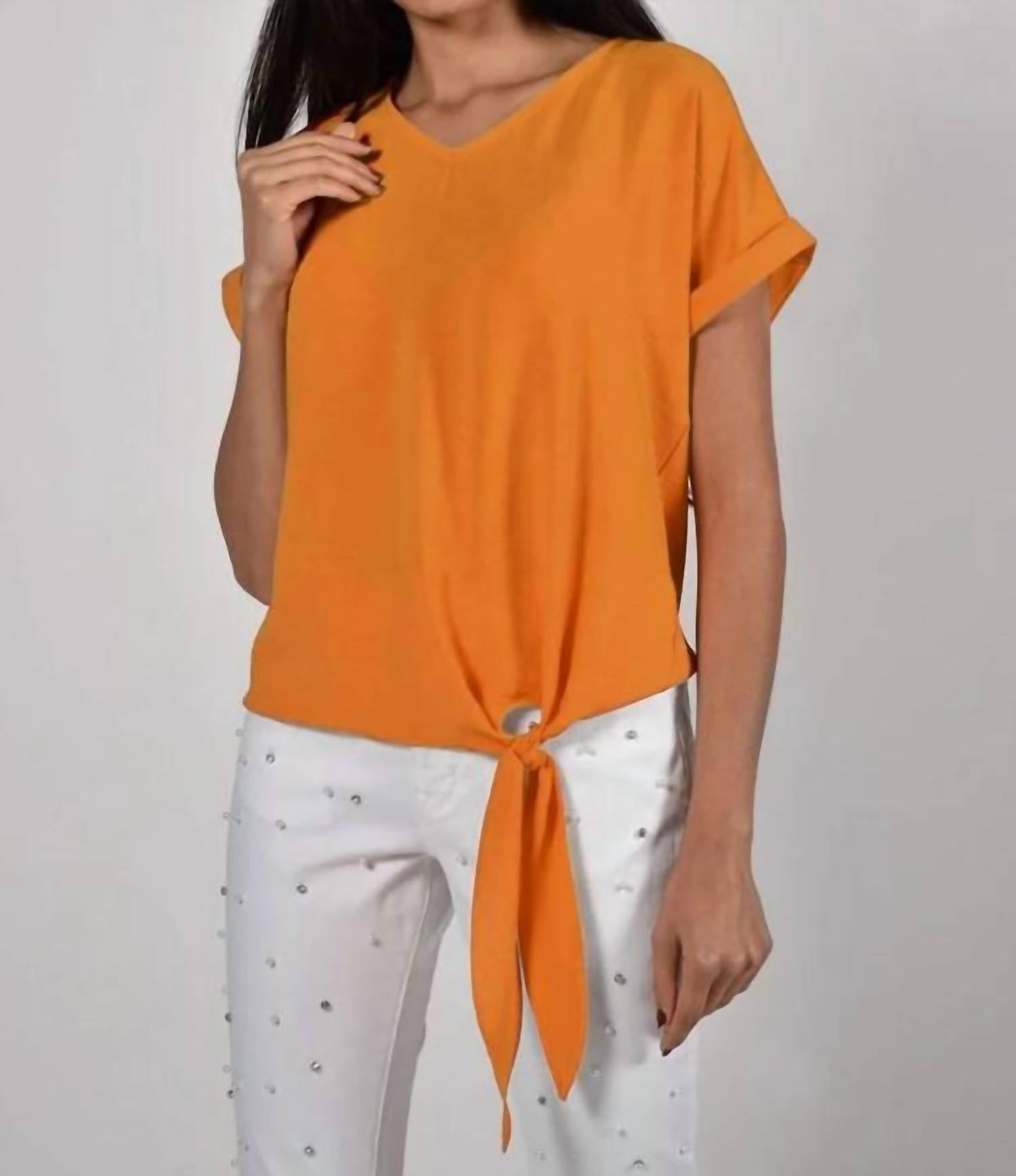 Frank Lyman - Obelia V Neck Tie Front Top