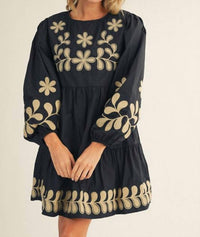 Jodifl - Embroidered Tiered Babydoll Dress