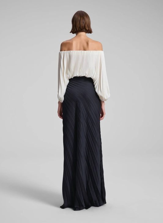 A.L.C. - Bianca Satin Pleated Maxi Skirt