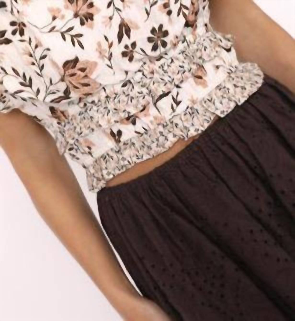 Sadie & Sage - Viola V Neck Ruffle Top