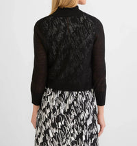 Nic + Zoe - Women's Ruffle Feather Knit Cardigan