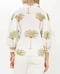 Oliphant - Ruffle Front Button Blouse