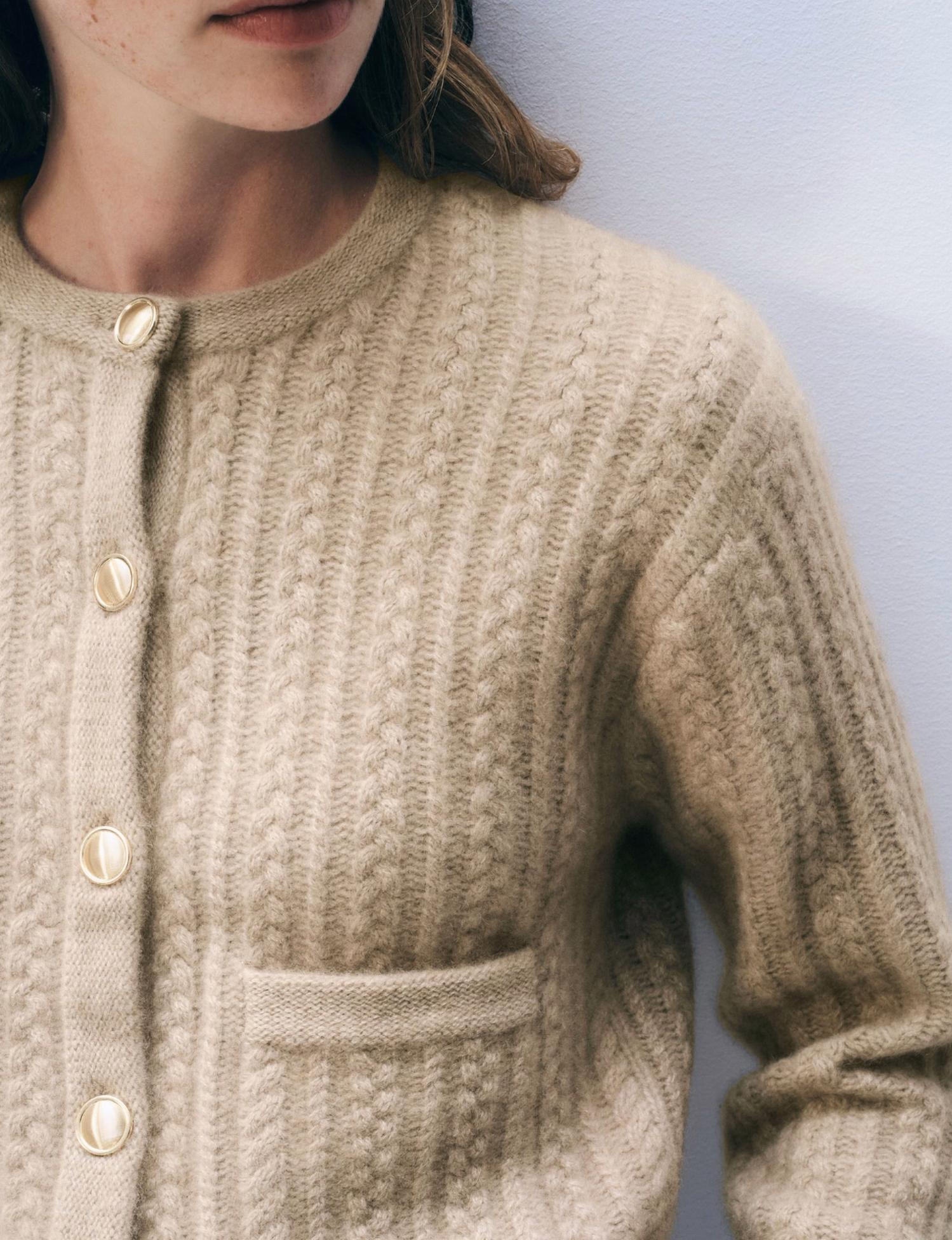 White + Warren - Cashmere Luxe Cable Cardigan