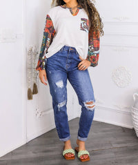 Surelymine - Designed Sleeves and Pocket Top