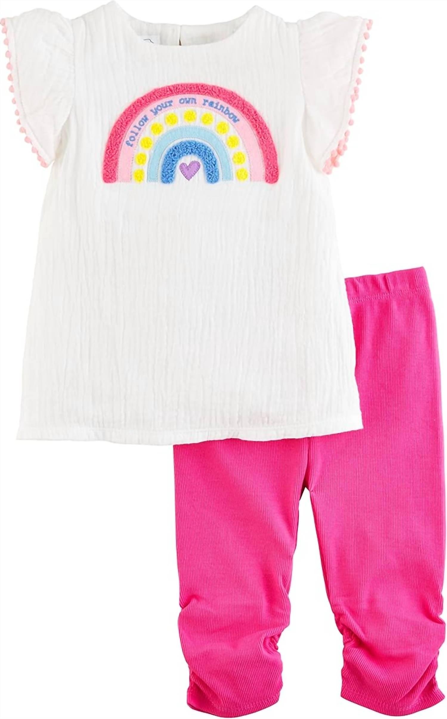 Mudpie - Girl's Rainbow Tunic & Legging Set