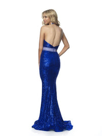 Blush Prom - Stretch Sequin Halter Prom Dress