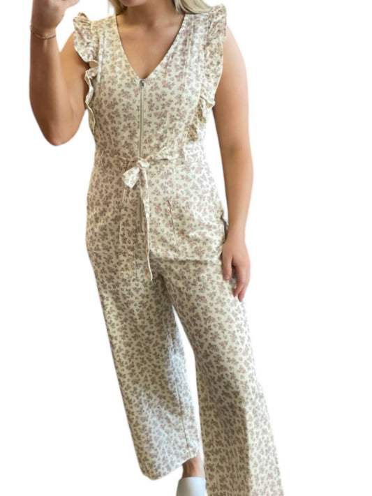 Storia - Floral Ruffle Jumpsuit