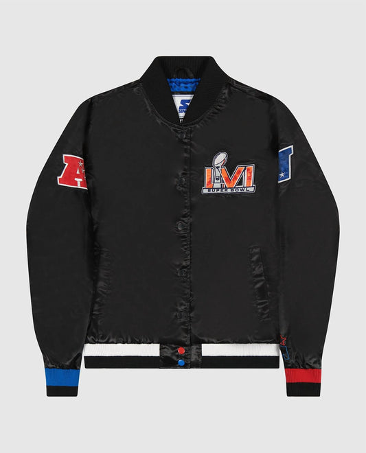 Starter - Women's Super Bowl LVI Varsity Satin Full-Snap Jacket
