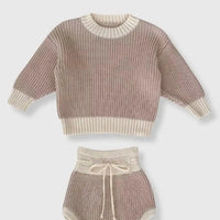 Bleu & Co. - Kids' Dinner Roll Knit Sweater Two-piece Set