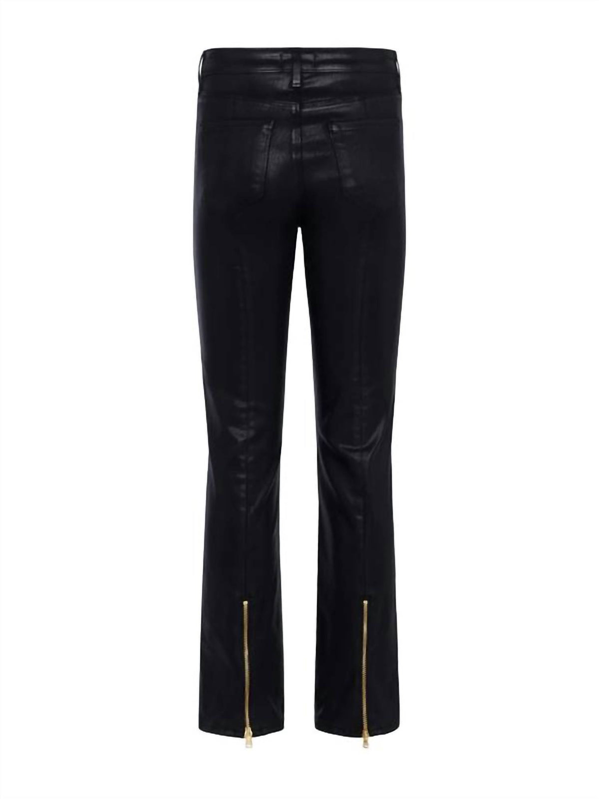 L'Agence - GINNY COATED STRAIGHT-LEG BACK ZIP JEAN