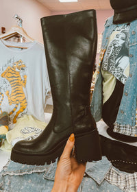 DIRTY LAUNDRY Women's Oakleigh Tall Shaft Boots in black - women's shoe - detail view