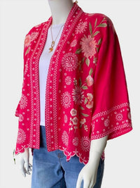 Johnny Was - LINEN CROPPED KIMONO DELLA