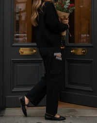 Dustella - Cut Out Rhinestone Cargo Pants