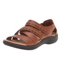 Clarks Women's Laurieann Holly Sandal in tan leather - women's sandal