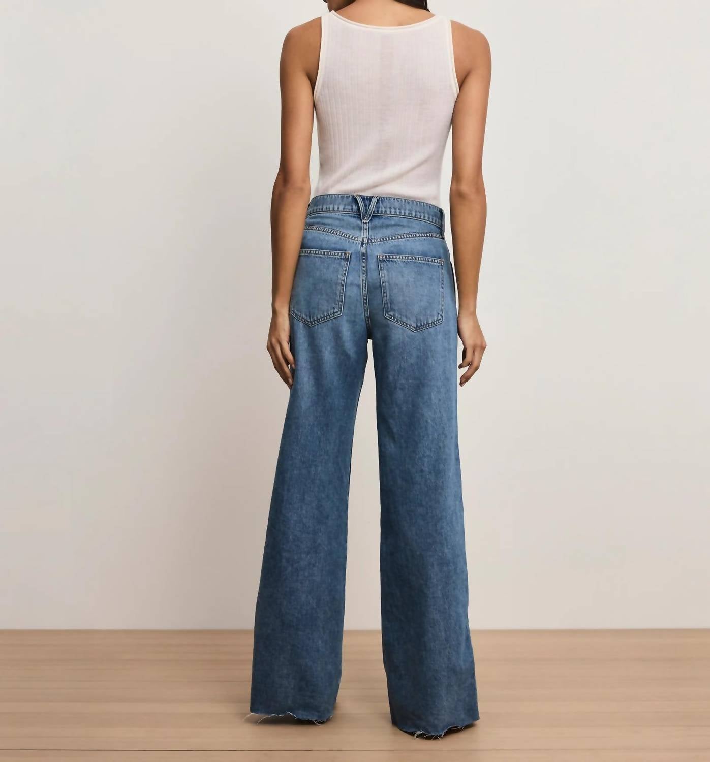 Veronica Beard - Kasey Mid Rise Wide Leg Jeans