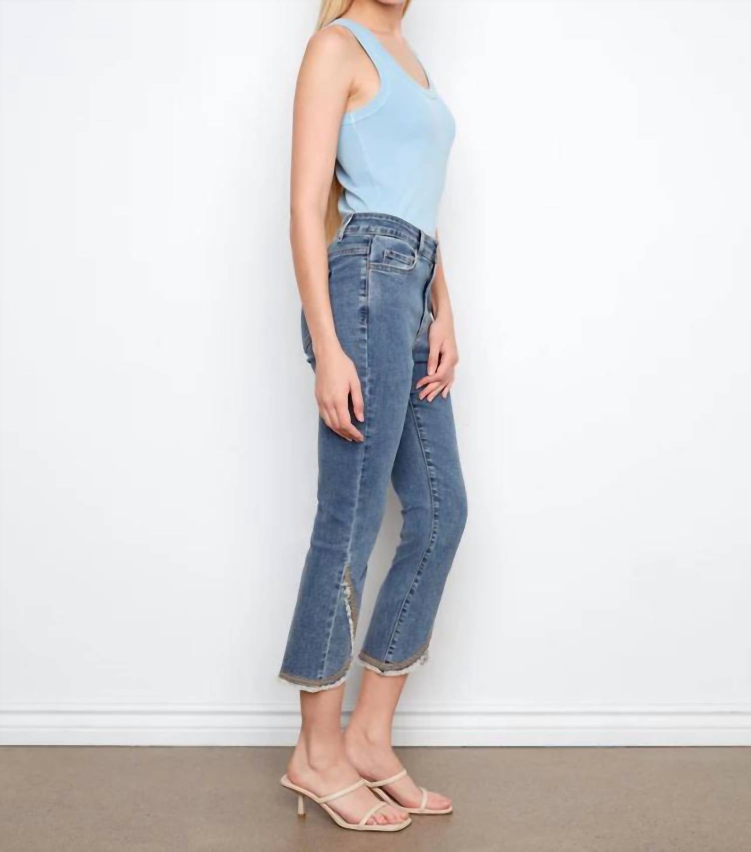 Charlie B - Embroidered Front Tulip Jeans
