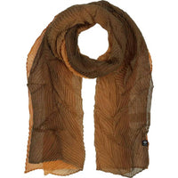 V. FRAAS Women's Ombre Plisse Scarf in winter moss - women's scarf
