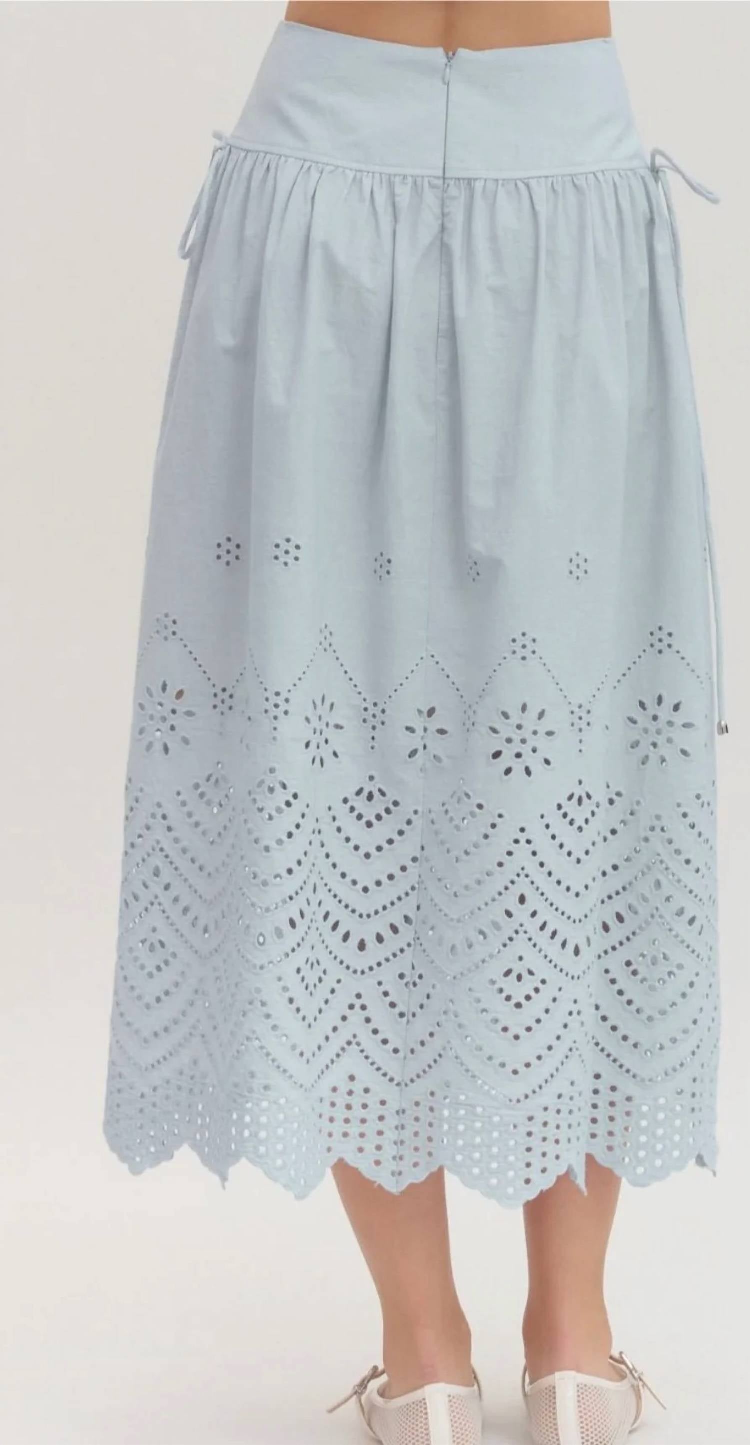 Entro - Eyelet Midi Skirt