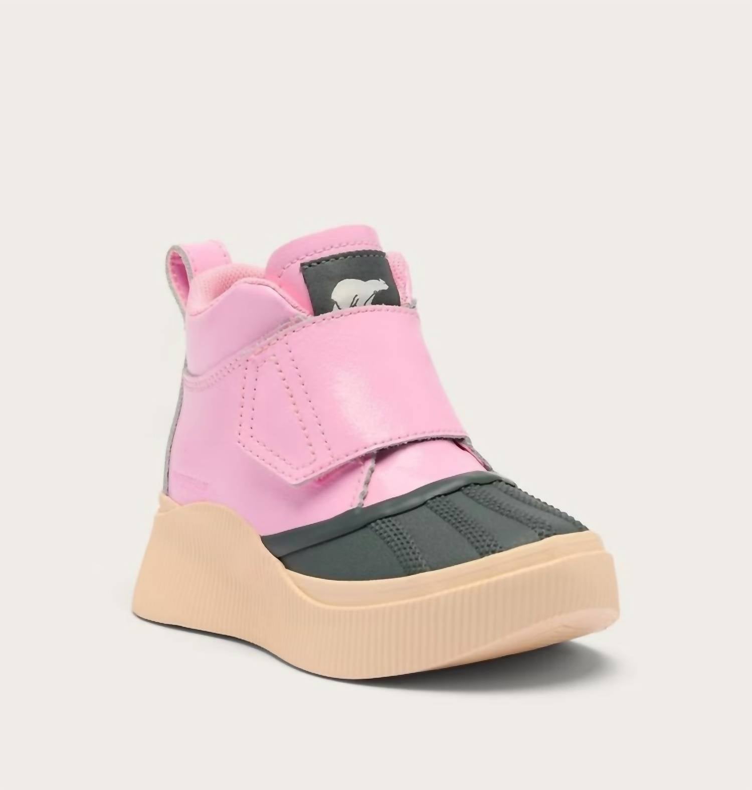 SOREL Kids' Out N About IV Strap Waterproof Boots in nico jet - kids' boots