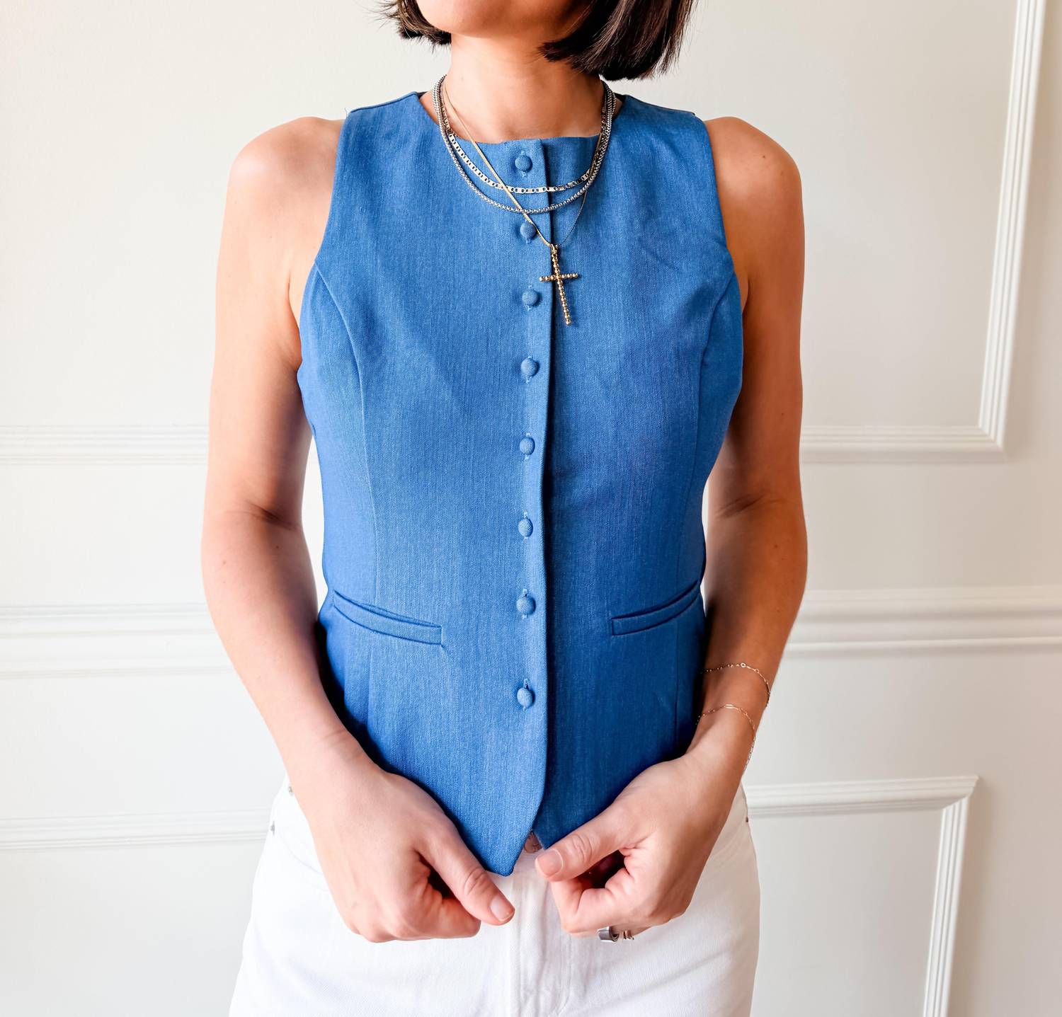 Glam - Tailored Vest Top