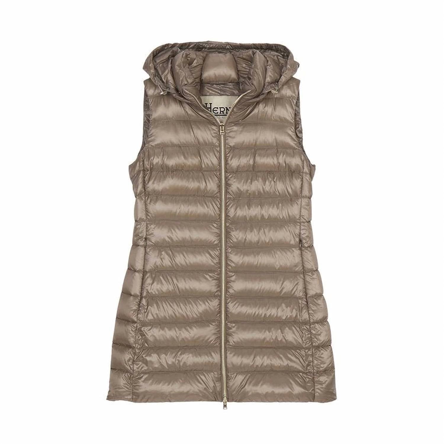 Herno Padded Puffer Vest in platinum - women's jacket - view 5