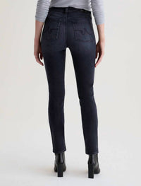 AG Jeans Mari Mid-rise Slim Straight Jean in glitch - women's jeans - alternate view