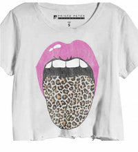 Prince Peter - Kid's Leopard Tongue Crop Tee