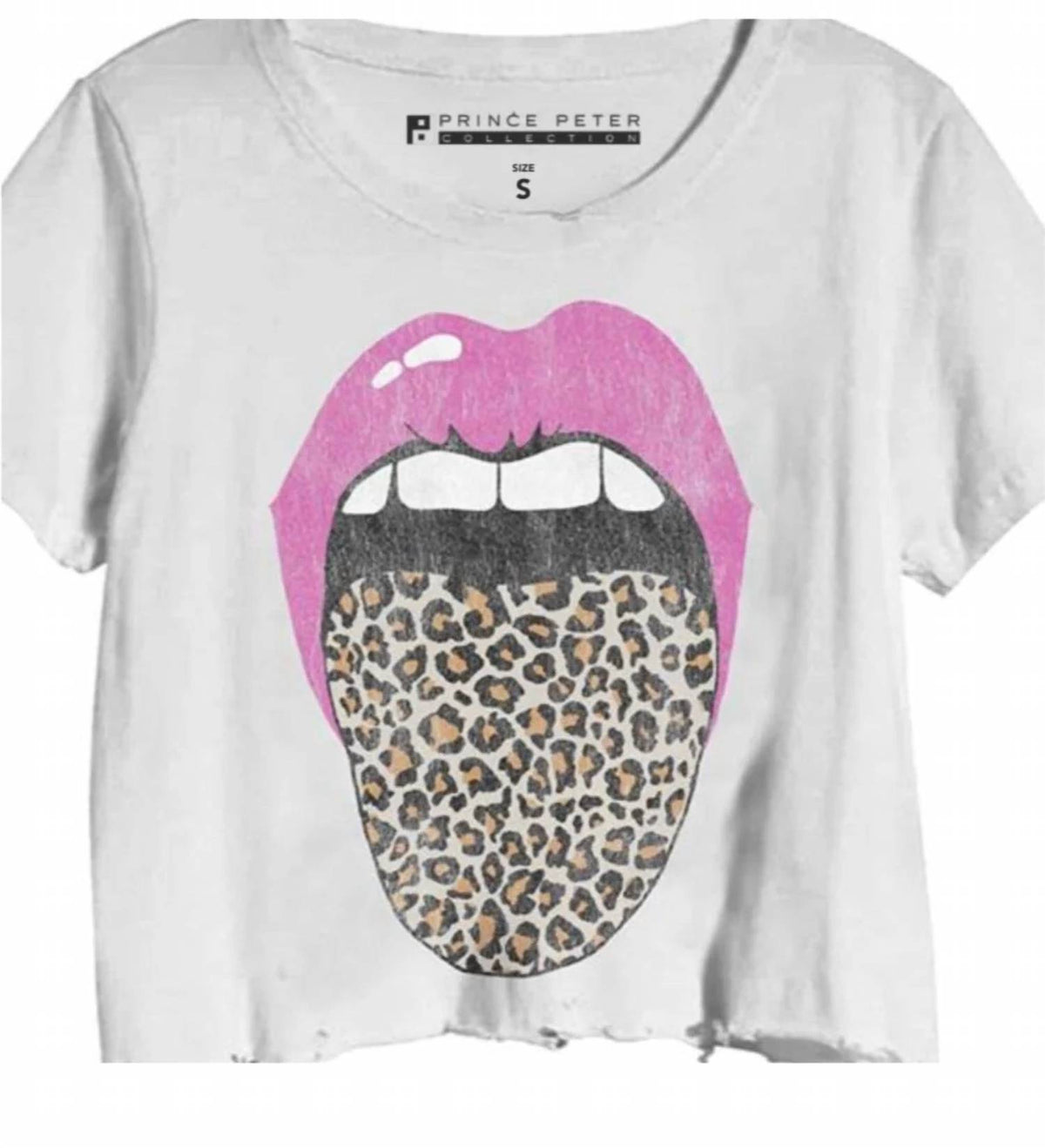 Prince Peter - Kid's Leopard Tongue Crop Tee