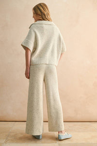 Miou Muse - Salt And Pepper Knitted Pants