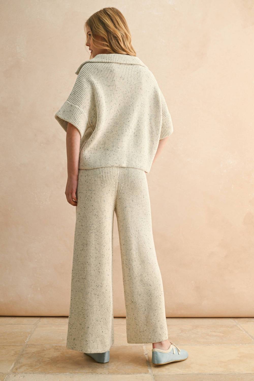 Miou Muse - Salt And Pepper Knitted Pants