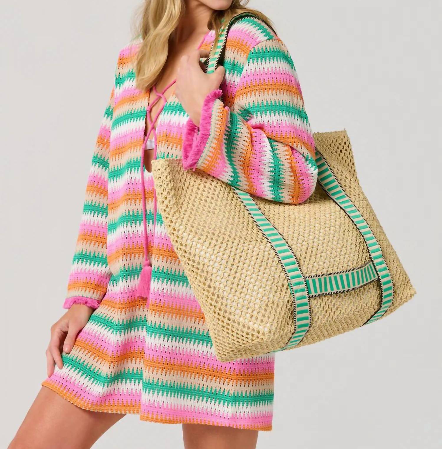 Shiraleah - Women's Dorian Tote And Hat Set