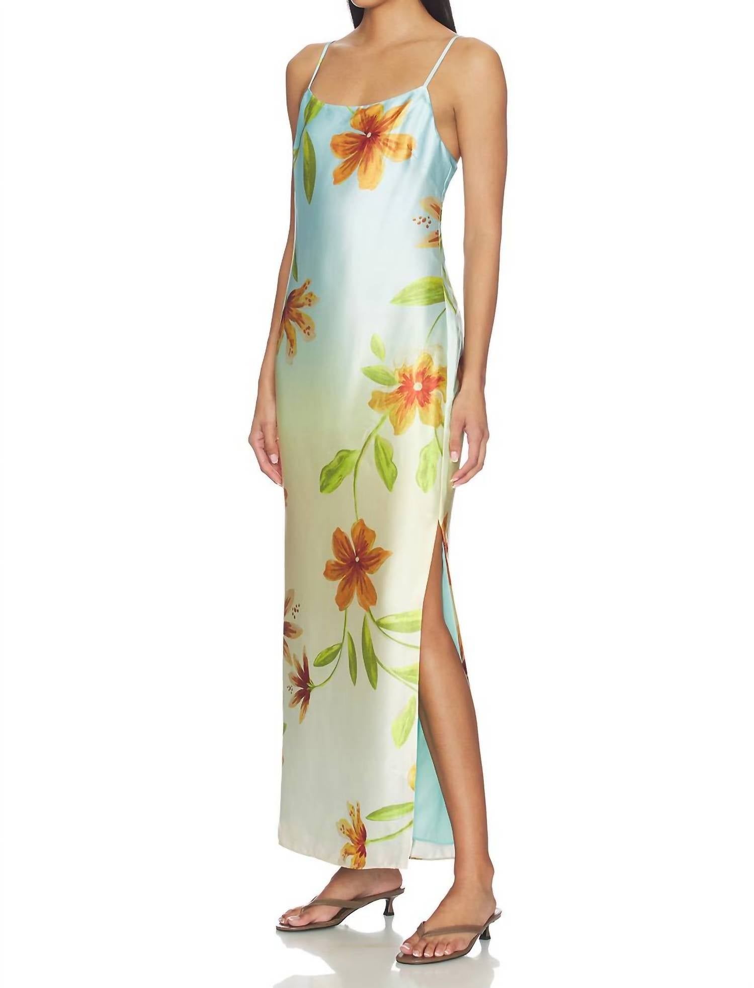 Milly - Lily Floral Satin Dress