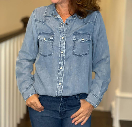 Velvet Heart - Raquel Tencel Denim Shirt
