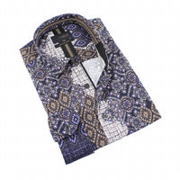 Eight X - Modern Style Digital Print Button Down Shirt