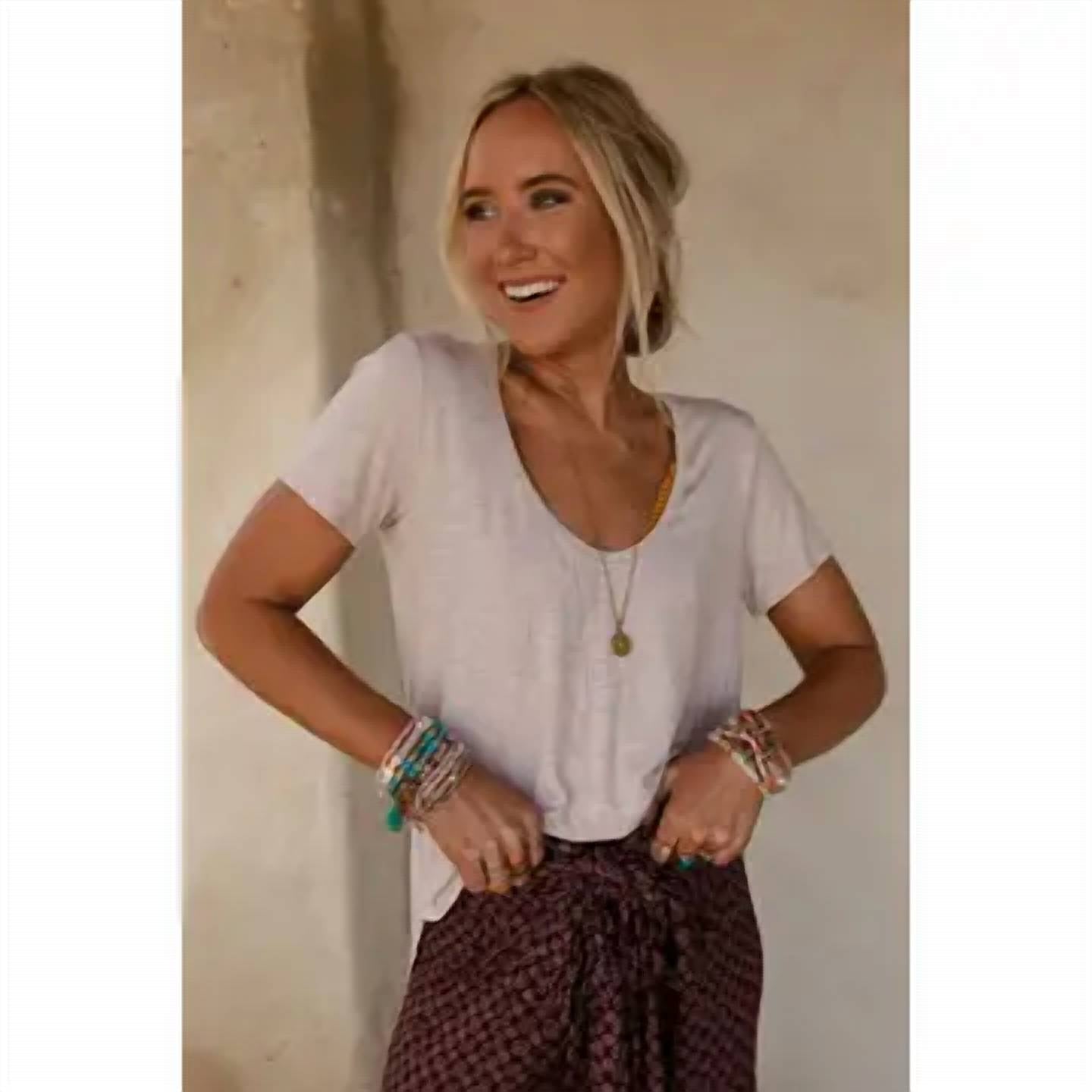 Three Bird Nest - Scoop Neck Bralette Tee