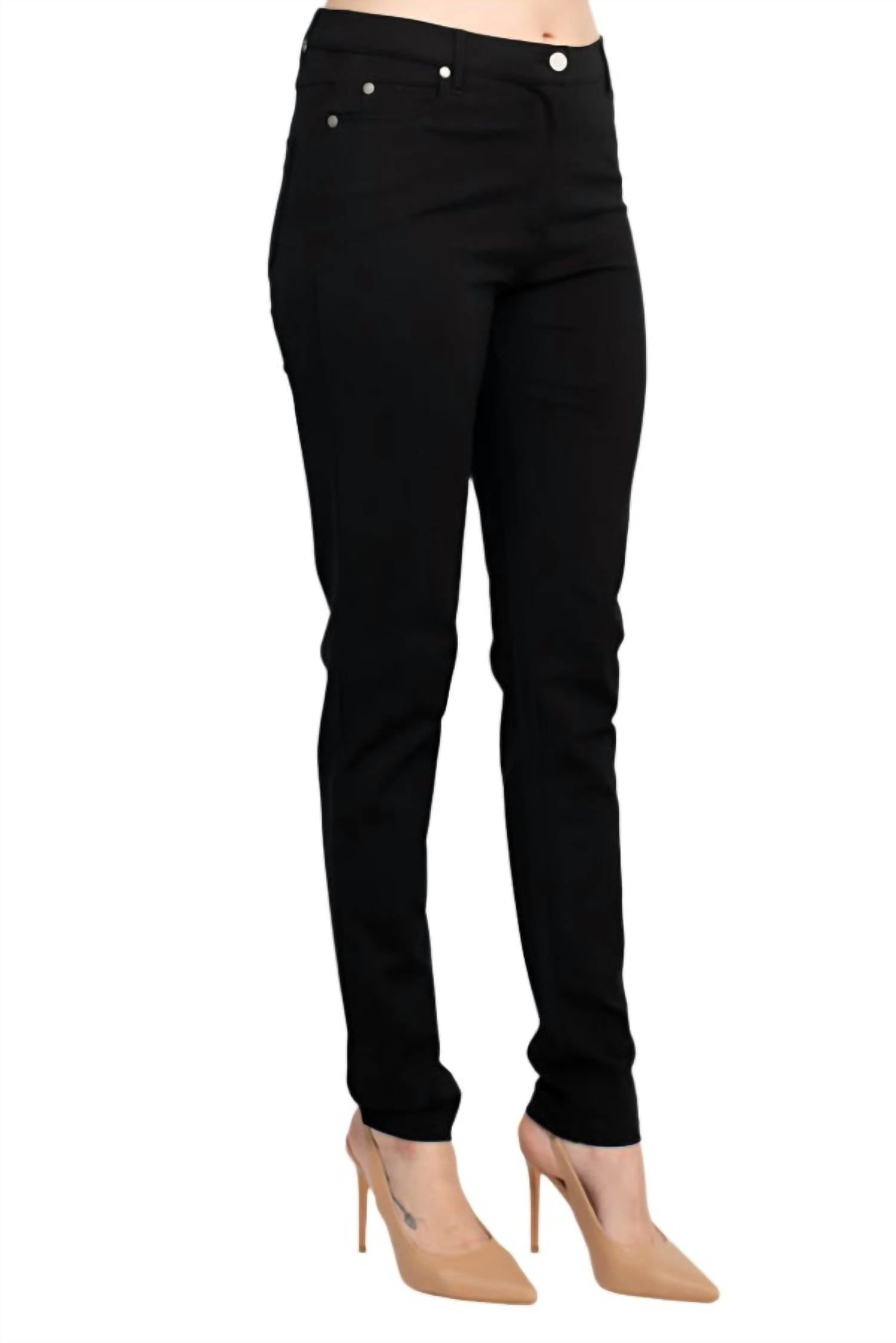 Alberto Makali - Mid Waist Belt Hoop 5-pocket Crepe Pant