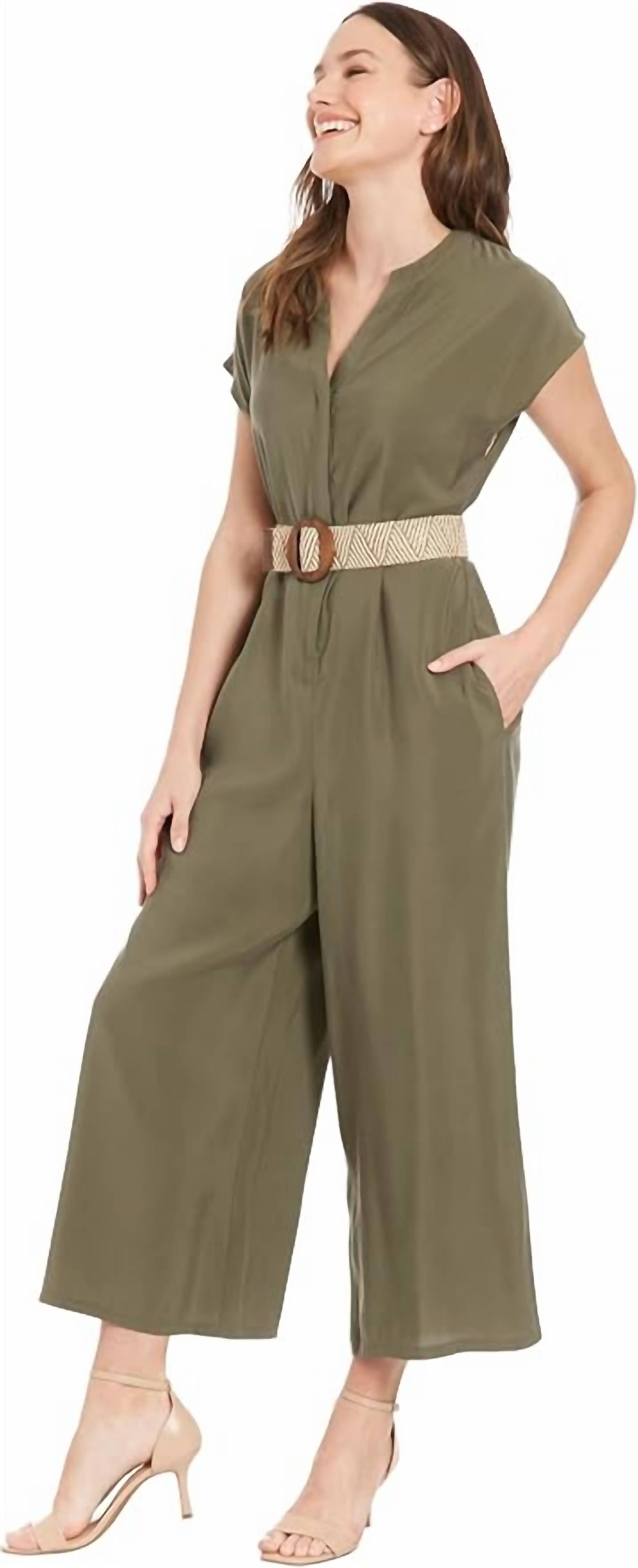 London Times - Kassia V-neck Jumpsuit