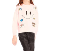 Chaser Kids Girls Be Happy Long Sleeve Top in pink - kids' long sleeve top - view 4