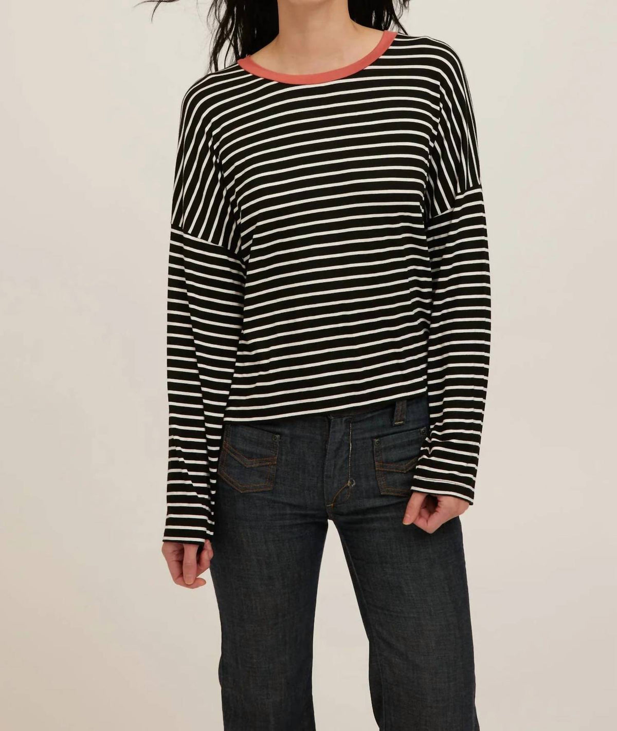 Project Social T - Captain Striped Boyfriend Tee