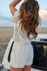 &Merci - Monroe Cotton Button-up & High-waisted Short Matching Set