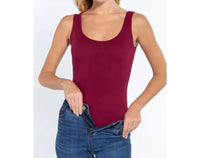 42Pops - Fitted Sleeveless Scoop Neck Bodysuit
