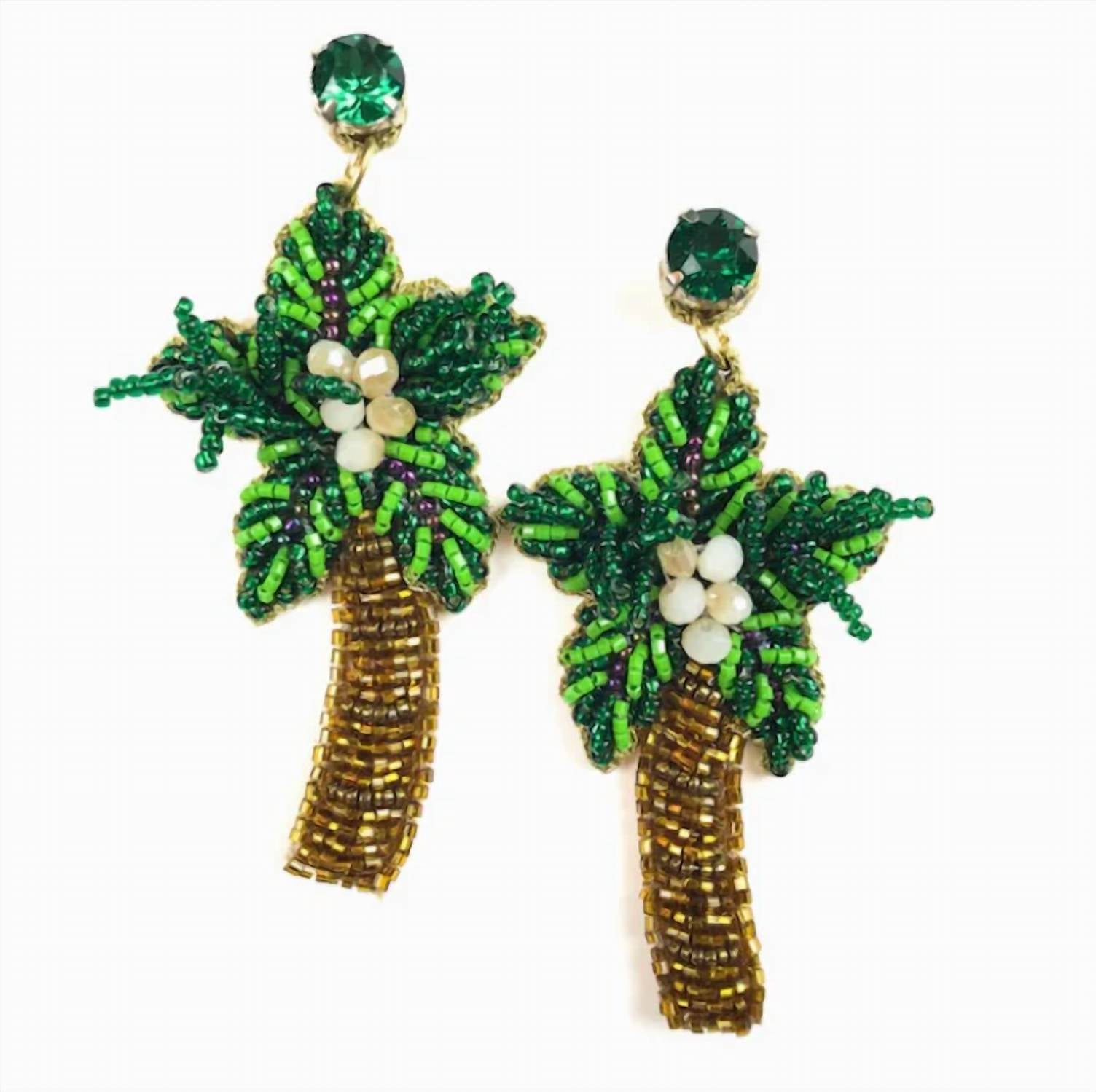 Allie Beads - Women's Palm Tree Earrings
