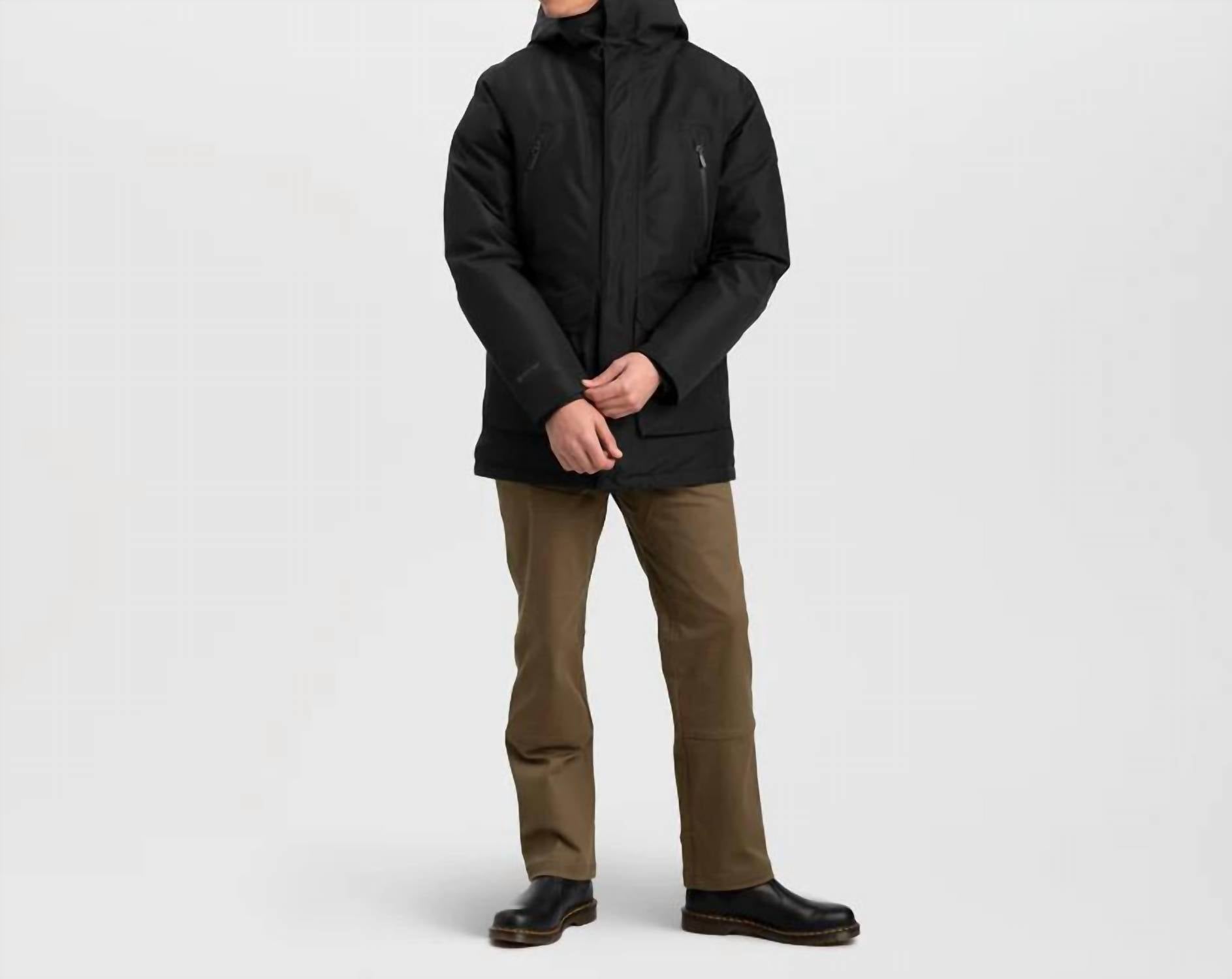 OUTDOOR RESEARCH Men's Stormcraft Down Parka Jacket in black - men's jacket