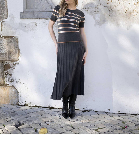 Marble - Short Sleeve Striped Top