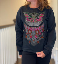 Moving Forward - Rhinestone Owl Sweatshirt
